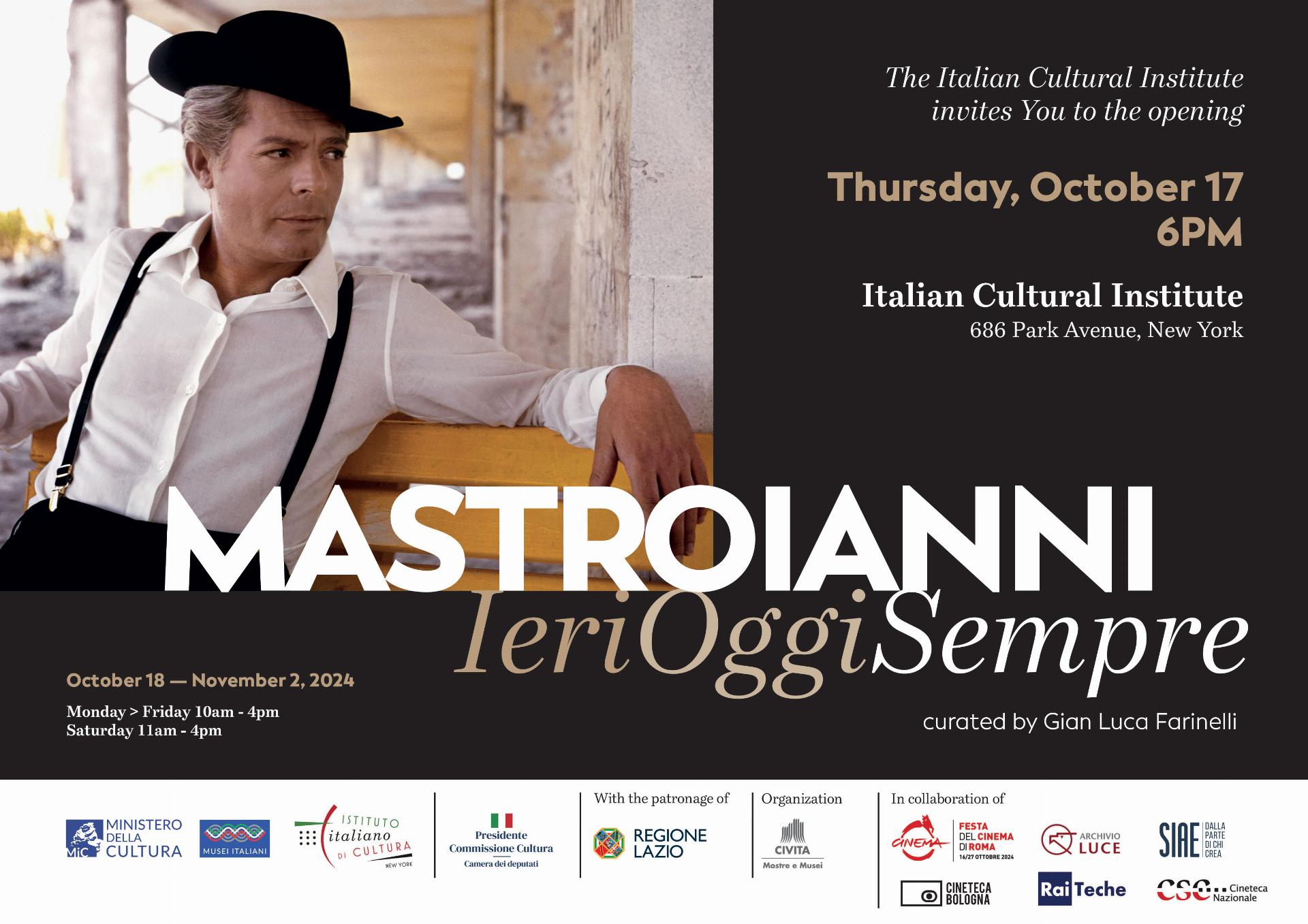 Mastroianni Mostra oct 18-nov 2